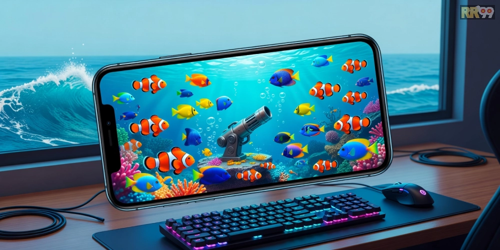 Hình minh họa khái niệm tải game bắn cá 69vn với giao diện đại dương sống động